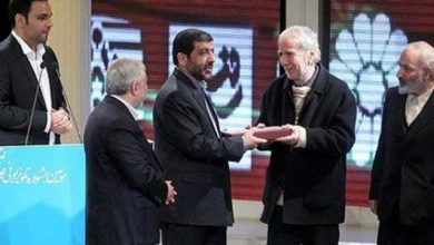 تجلیل از دکتر دینانی در جشنواره تلویزیونی جام جم