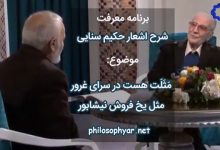 مثلت هست در سرای غرور / مثل یخ فروش نیشابور
