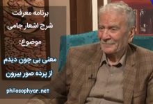 وان دگر گفت معنی بیچون /  دیدم از پرده صور بیرون