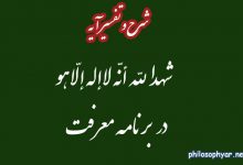 تفسیر آیه شهد الله انه لا اله الا هو